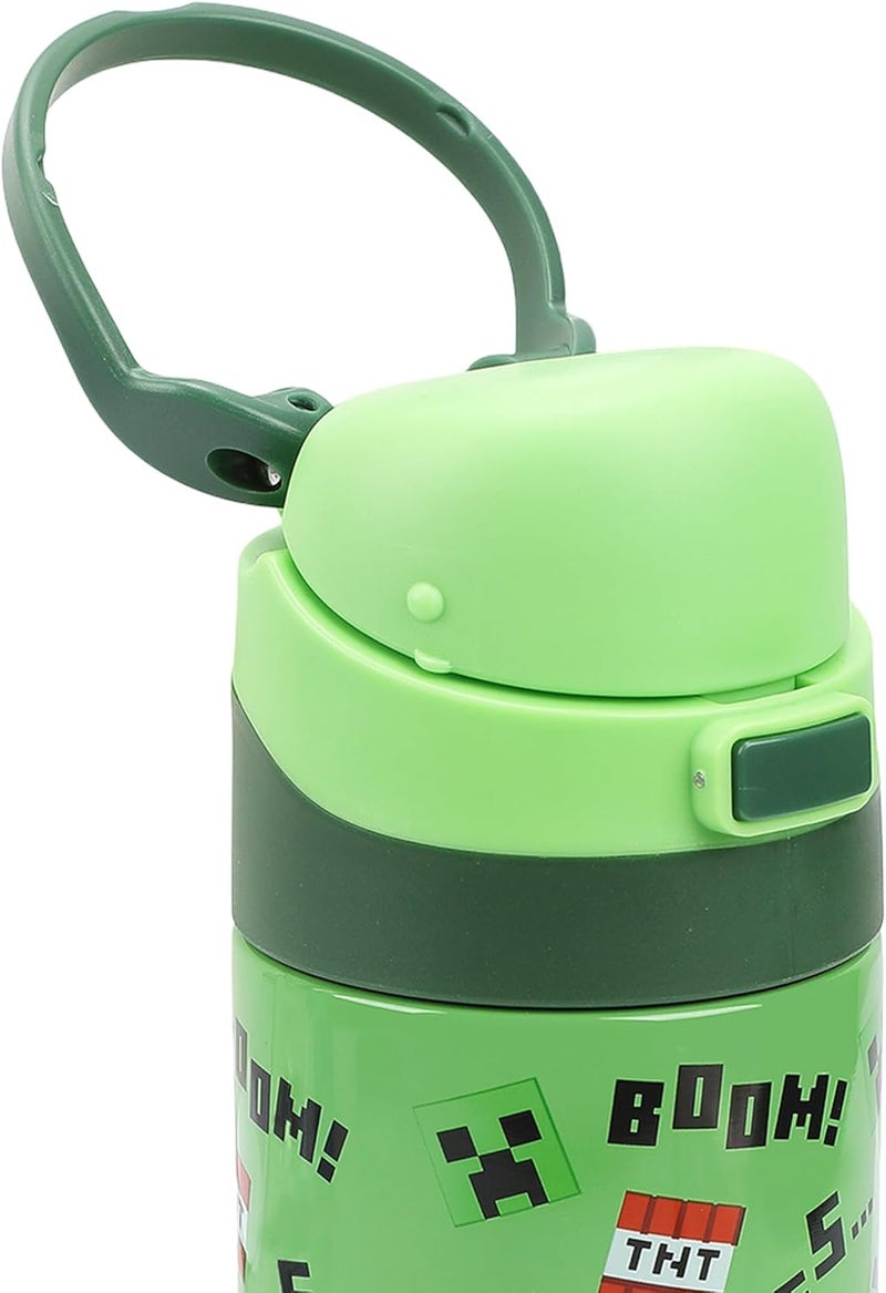 Bio World Minecraft Boom Green 24 Oz Stainless Steel Water Bottle - Image 4